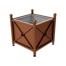 Kvetináč Province Boule 100x100x100 cm, celokov, s vložkou, Corten
