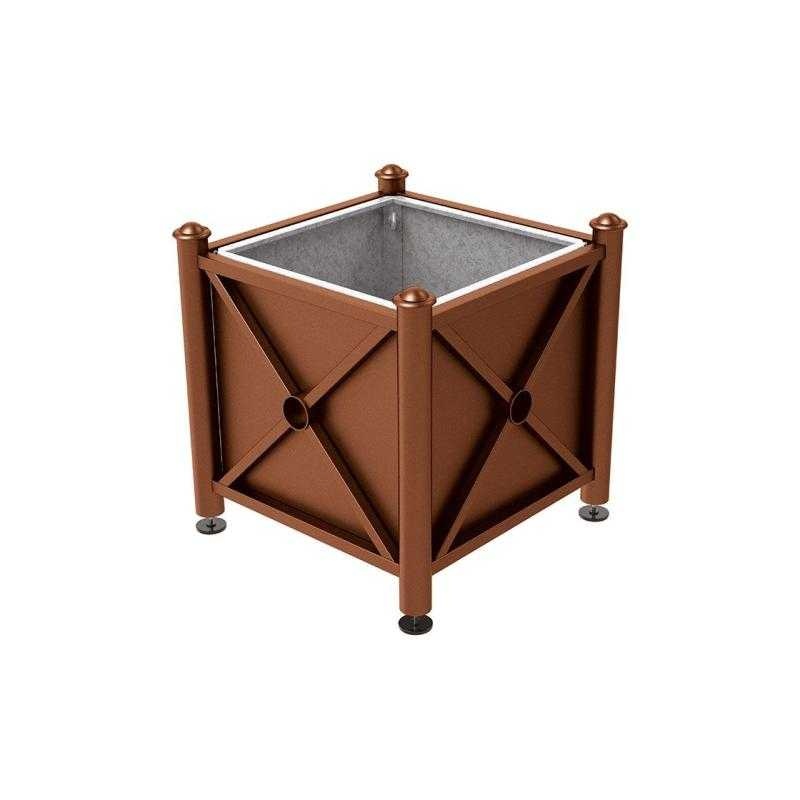 Kvetináč Province Agora 80x80x75 cm, celokov, s vložkou, Corten