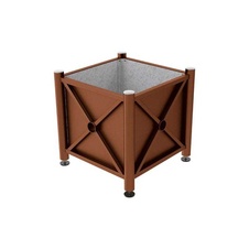 Kvetináč Province 80x80x75 cm, celokov, bez vložky, Corten