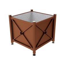 Kvetináč Province 100x100x100 cm, celokov, bez vložky, Corten