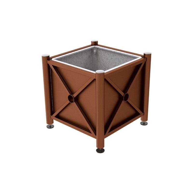 Kvetináč Province 80x80x75 cm, celokov, s vložkou, Corten