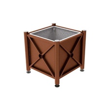 Kvetináč Province 80x80x75 cm, celokov, s vložkou, Corten