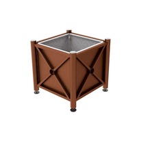 Kvetináč Province 80x80x75 cm, celokov, s vložkou, Corten