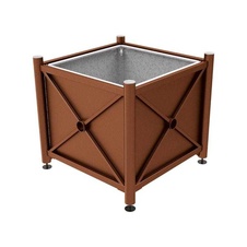 Kvetináč Province 100x100x100 cm, celokov, s vložkou, Corten