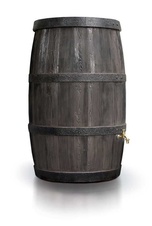 Rustikální plastový sud BURGUND 500l, hnedá