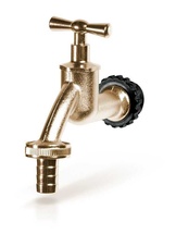 Kovový kohútik zlatý