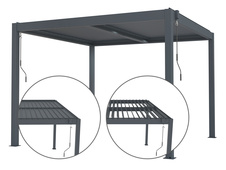 Bioklimatická pergola G21 Austin 3x3m, antracit - 2