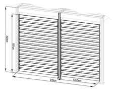 Fixná lamelová stena G21 2,8x2,2m pre pergolu 3x3 a 4x3 m, antracit - 4