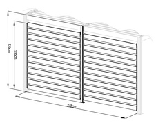 Otočná lamelová stena G21 2,8x2,2m pre pergolu 3x3 a 4x3 m, antracit - 4