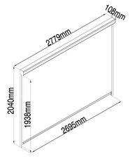 Bočná markíza G21 2,8x2 m pre pergolu 3x3 a 4x3 m, antracit - 4