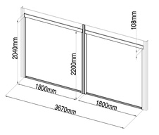 Bočná markíza G21 3,7x2 m pre pergolu 4x3 a 4x4 m, antracit - 4