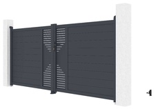 Brána dvojkrídla G21 Marion 350x158 cm, antracit - 1