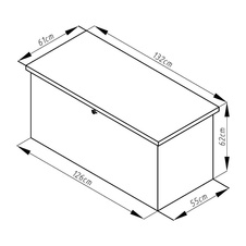 Záhradný box G21 Denver 400l, antracit - 4