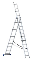 Rebrík G21 trojdielny 7,6 m, 3x11 priečok