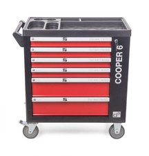 Dielenský vozík G21 Cooper 6, čierno-červený - 1