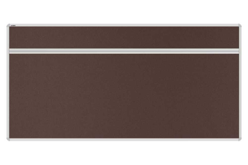 Stolový akustický paraván AKUSTIK ekoTAB, oblý roh, 160x80 cm, tmavo hnedý