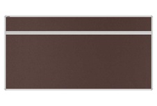 Stolový akustický paraván AKUSTIK ekoTAB, oblý roh, 160x80 cm, tmavo hnedý