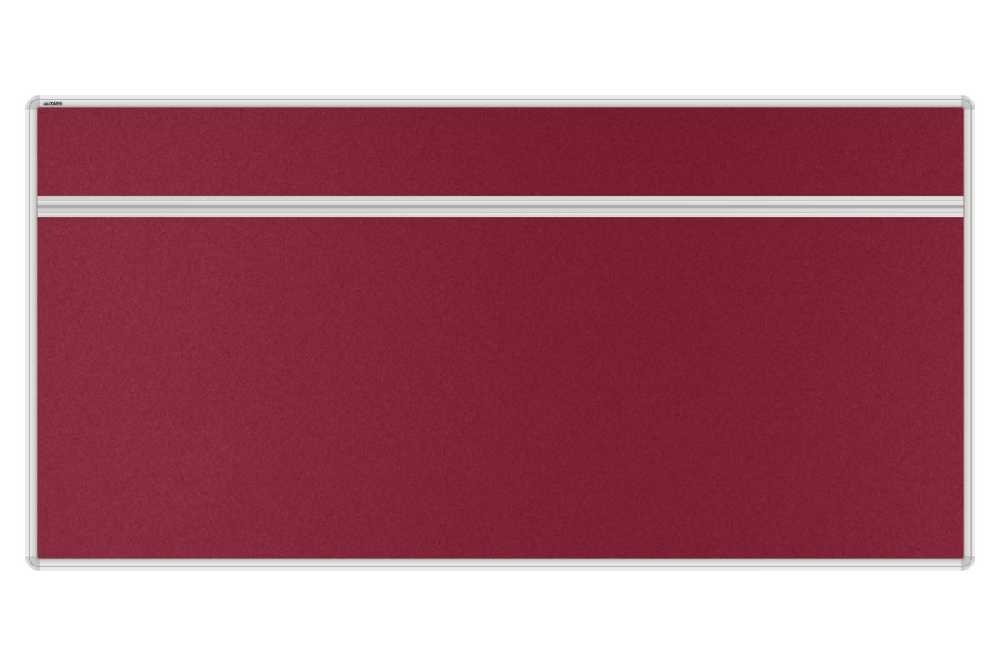 Stolový akustický paraván AKUSTIK ekoTAB, oblý roh, 160x80 cm, bordó