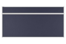 Stolový akustický paraván AKUSTIK ekoTAB, oblý roh, 160x80 cm, čierny