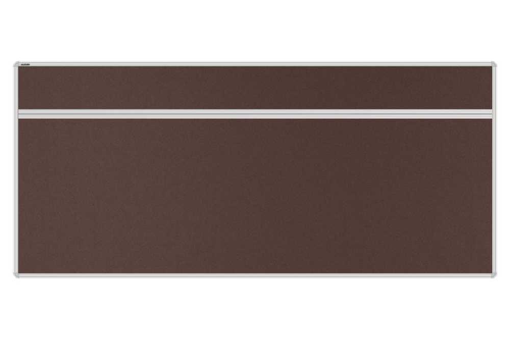 Stolový akustický paraván AKUSTIK ekoTAB, oblý roh, 180x80 cm, tmavo hnedý