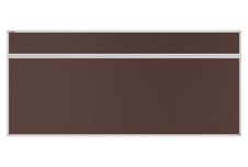 Stolový akustický paraván AKUSTIK ekoTAB, oblý roh, 180x80 cm, tmavo hnedý