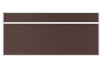 Stolový akustický paraván AKUSTIK ekoTAB, oblý roh, 180x80 cm, tmavo hnedý