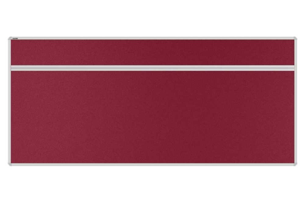 Stolový akustický paraván AKUSTIK ekoTAB, oblý roh, 180x80 cm, bordó