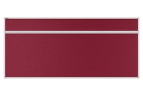 Stolový akustický paraván AKUSTIK ekoTAB, oblý roh, 180x80 cm, bordó