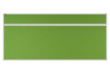 Stolový akustický paraván AKUSTIK ekoTAB, oblý roh, 180x80 cm, jarný zelený