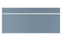 Stolový akustický paraván AKUSTIK ekoTAB, oblý roh, 180x80 cm, tmavo šedý