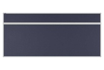 Stolový akustický paraván AKUSTIK ekoTAB, oblý roh, 180x80 cm, čierny