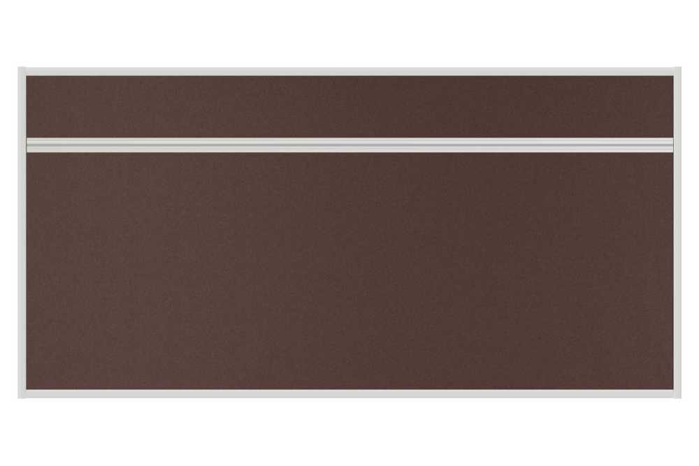 Stolový akustický paraván AKUSTIK ekoTAB, ostrý roh, 160x80 cm, tmavo hnedý