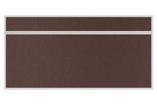 Stolový akustický paraván AKUSTIK ekoTAB, ostrý roh, 160x80 cm, tmavo hnedý