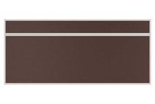 Stolový akustický paraván AKUSTIK ekoTAB, ostrý roh, 180x80 cm, tmavo hnedý