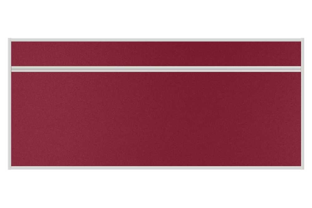 Stolový akustický paraván AKUSTIK ekoTAB, ostrý roh, 180x80 cm, bordó