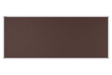 Stolový paraván EKONOMIK ekoTAB, oblý roh, 160x65 cm, tmavo hnedá