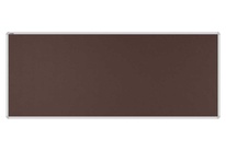 Stolový paraván EKONOMIK ekoTAB, oblý roh, 160x65 cm, tmavo hnedá