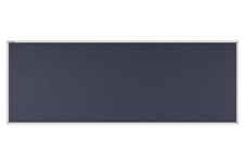 Stolový paraván EKONOMIK ekoTAB, oblý roh, 180x65 cm, čierny