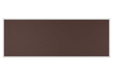 Stolový paraván EKONOMIK ekoTAB, ostrý roh, 180x65 cm, tmavo hnedá