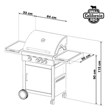 Plynový gril G21 California BBQ Premium line 4 horáky + zadarmo redukčný ventil - 19