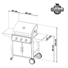 Plynový gril G21 Oklahoma BBQ Premium line 3 horáky + zadarmo redukčný ventil - 15