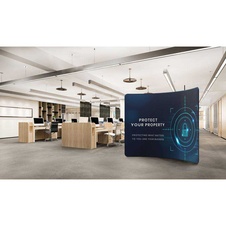 Reklamná zaoblená stena Zipper-Wall Curved Basic 300x230 cm, obojstranná tlač - 9