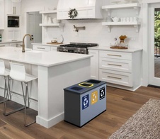 Zostava košov na triedený odpad Eko Station 3x60l, šedá - 13
