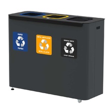 Zostava košov na triedený odpad Eko Star Station 3x60l, antracit