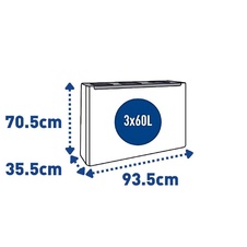 Zostava košov na triedený odpad Eko Star Station 3x60l, antracit - 1