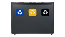 Zostava košov na triedený odpad Eko Star Station 3x60l, antracit - 2