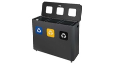 Zostava košov na triedený odpad Eko Star Station 3x60l, antracit - 3