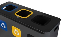 Zostava košov na triedený odpad Eko Star Station 3x60l, antracit - 6