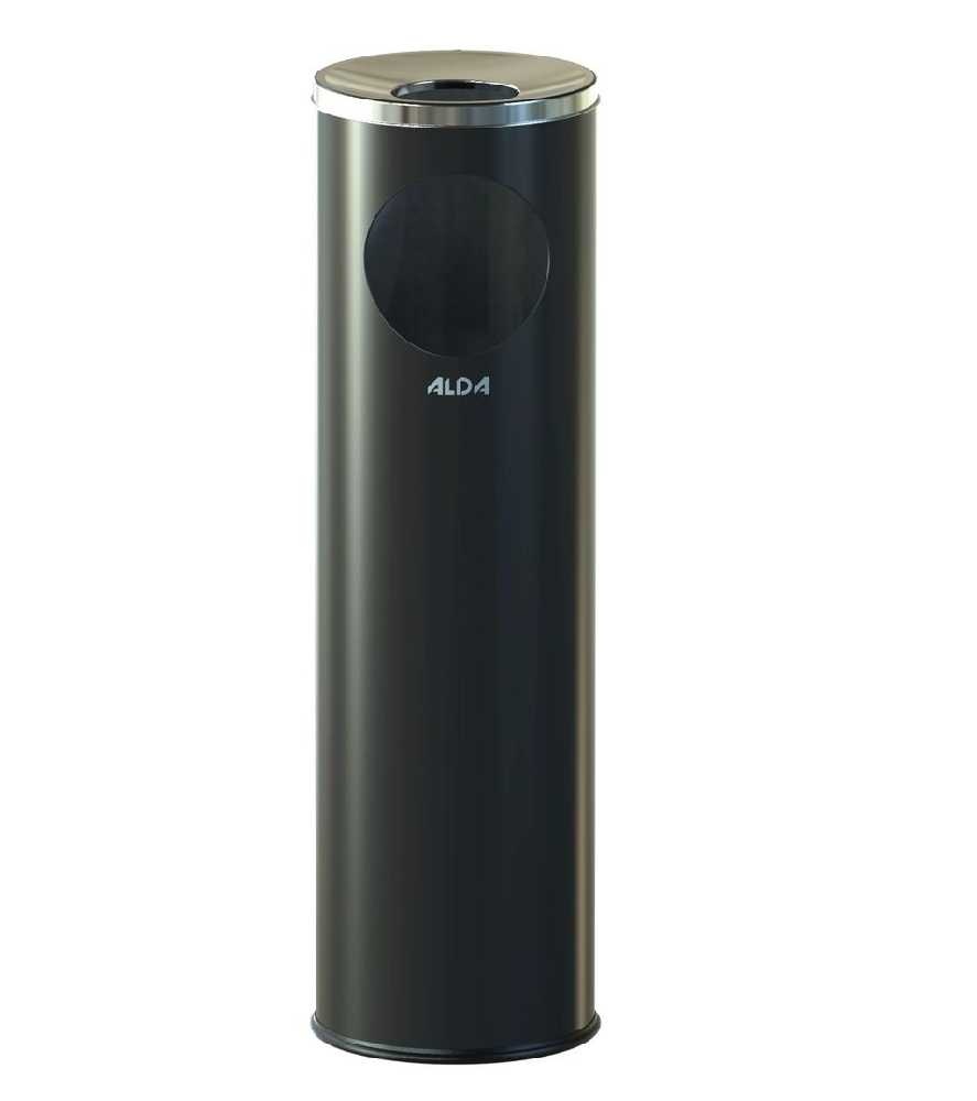 Odpadkový kôš s popolníkom Cigarette Pillar 15l, čierna
