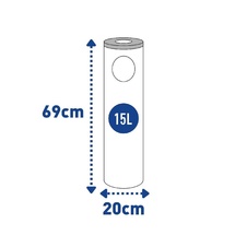 Odpadkový kôš s popolníkom Cigarette Pillar 15l, čierna - 1